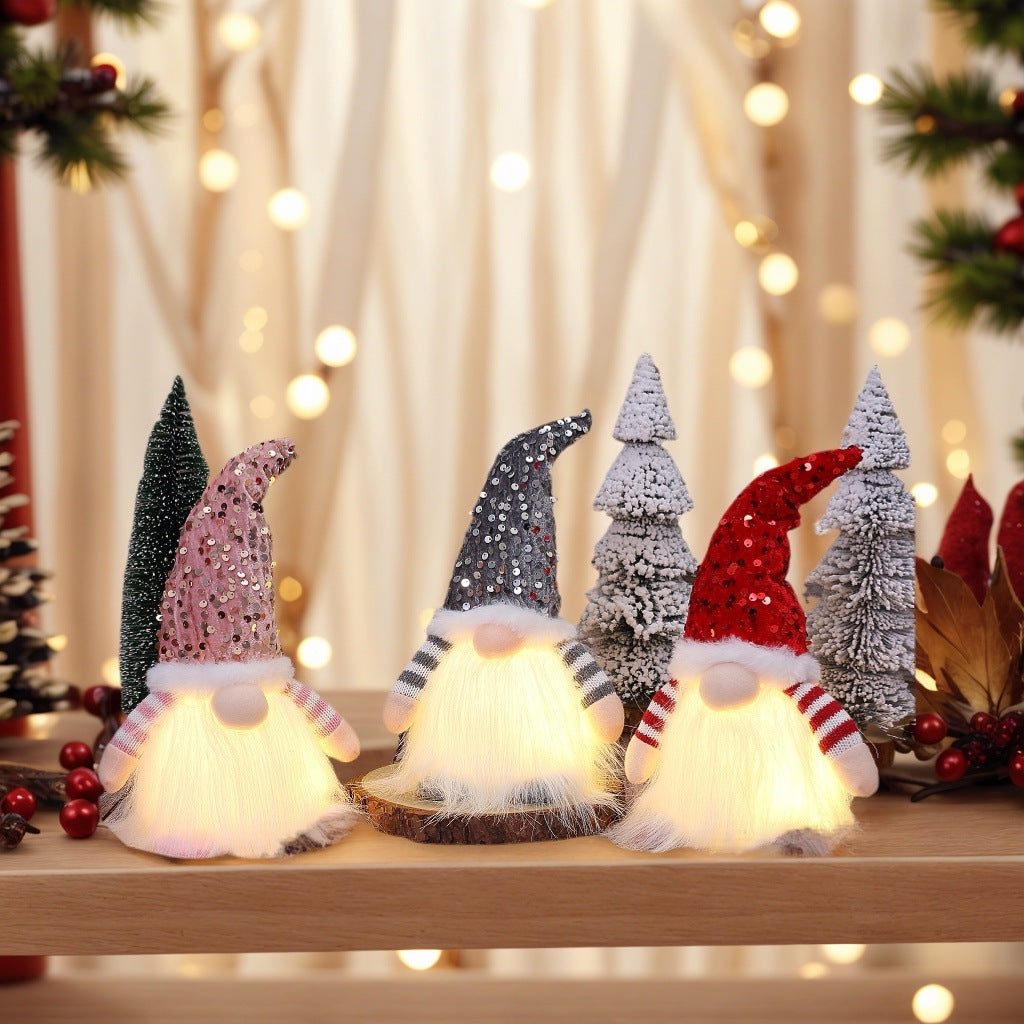 Christmas decorative illuminated gnome