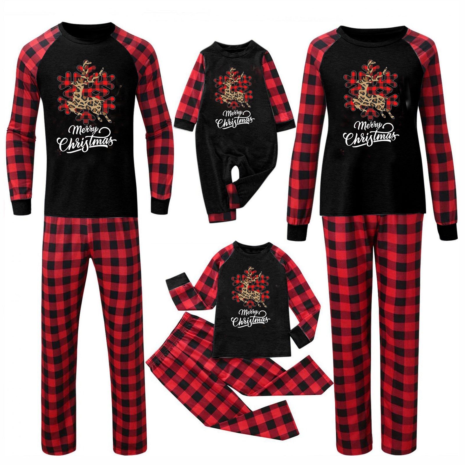 Matching Christmas design family pyjamas