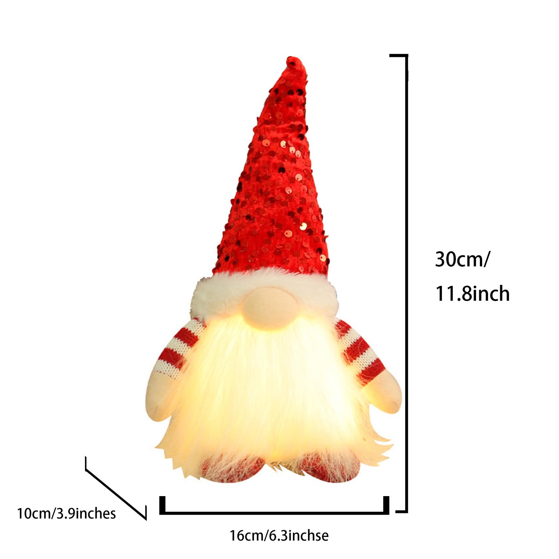 Christmas decorative illuminated gnome